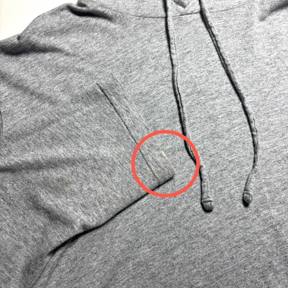 Polo Ralph Lauren Hooded T-Shirt Men's Medium Gray Heather Cotton Hoodie Jersey - Picture 6 of 8